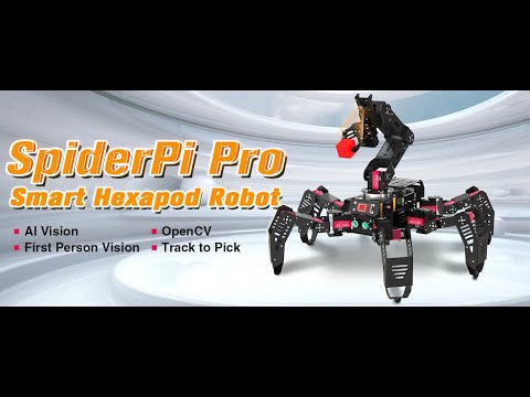 樹莓派4B六足AI視覺夾爪機器人(SpiderPi Pro) 介紹