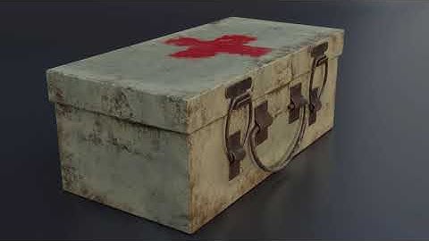 Medkit game asset made with Blender