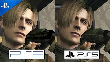 Resident Evil 4 PS5 VS PS2 Graphics Comparison Gameplay / Playstation 5 VS Playstation 2 / 1080P
