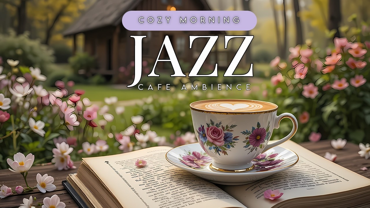 Cozy Spring Jazz Cafe Ambience ~ Morning Jazz Music for Relaxing Study
