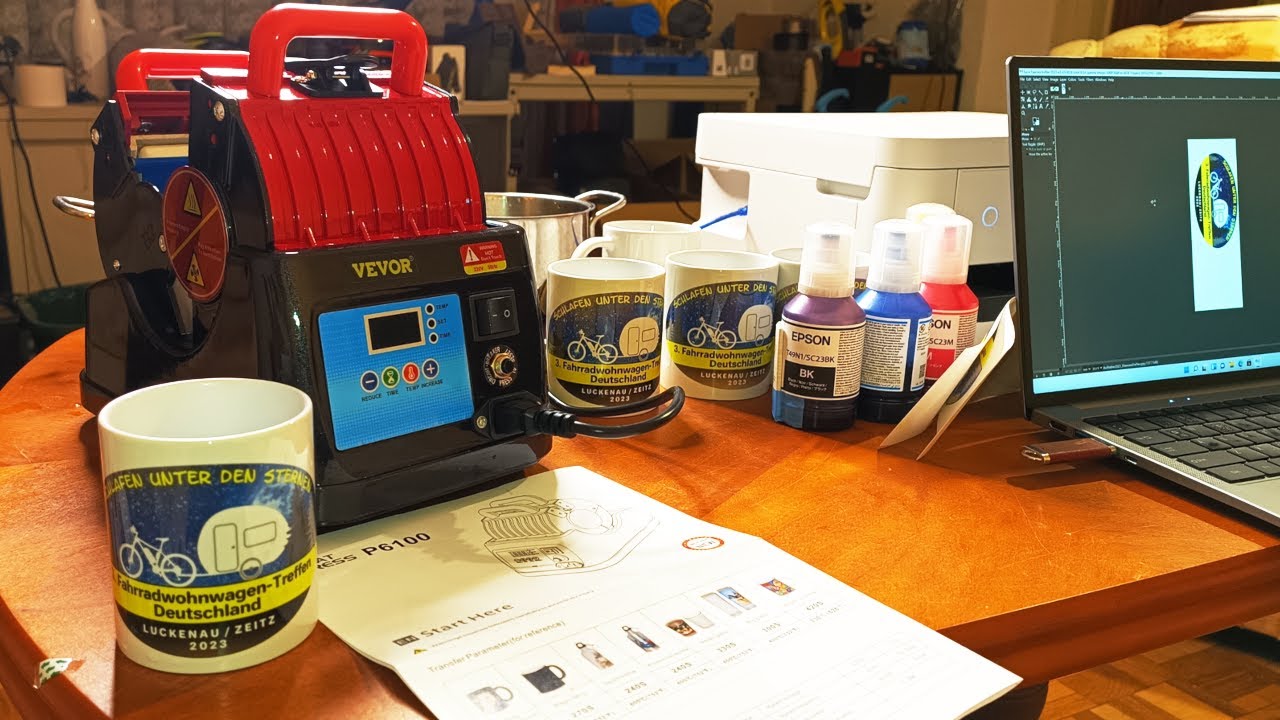 Geld verdienen mit der Tassenpresse von VEVOR, Sublimation in Perfektion!