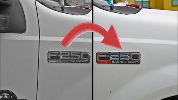 Installing New F-250 Lariat Badges On My 7.3 L Powerstroke Diesel