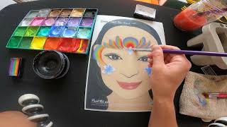 Rainbow Crown Face Painting | Simple Crown Face Painting Design π