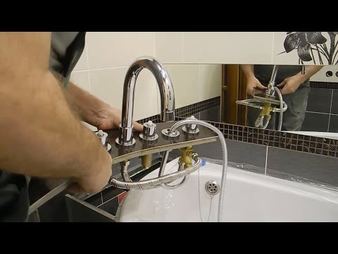 Установка горизонтального смесителя для ванной SYMETRIC 345 510 00 ч.2