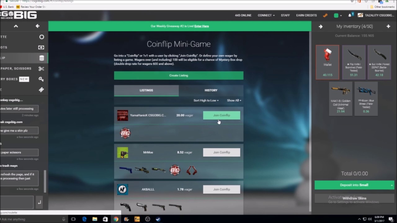 CS GO Coin Flip!!! INSANE - YouTube