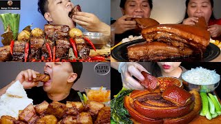 PORK BELLY MUKBANG | BIG BITES OF PORK BELLY