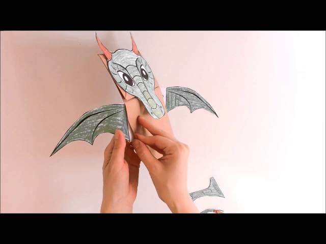 paper bag puppet dragon