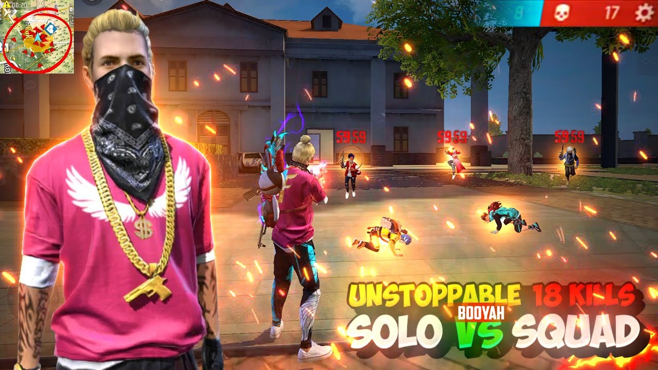 Free Fire | #ajjubhai94 | 🔥 18 Kills ⚡ XM8 + MP40 ⚡ Solo Vs Squad Full ...