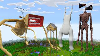 Surviving From Megahorn, Bird Watcher And Siren Head In Minecraft - Gameplay