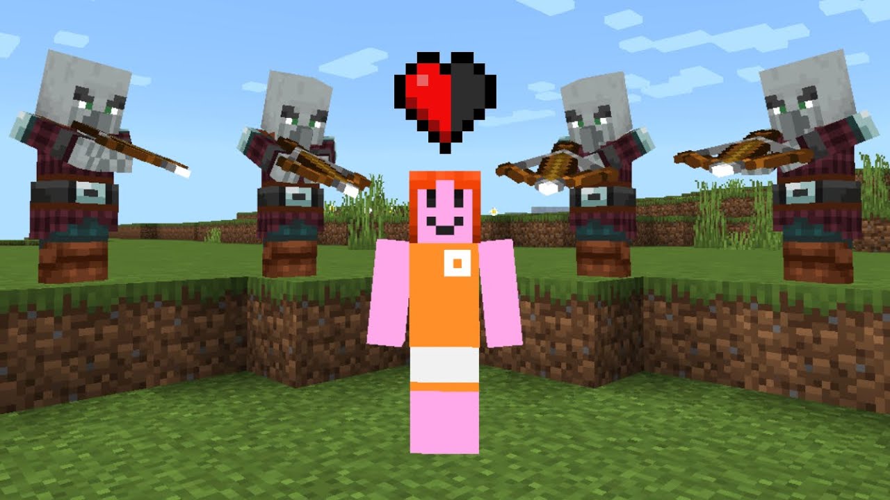 Minecraft half a heart challenge...