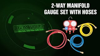 Oemtools 84661-Az 2-Way Manifold Gauge Set With Hoses