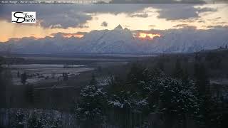 Teton Time Lapse of sunset viewed from Buffalo Valley on October 28, 2023
