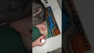 Building a Grated Ship Deck ⚓ Tiny Wood Grid Detail #Shorts #woodscraft #automobile