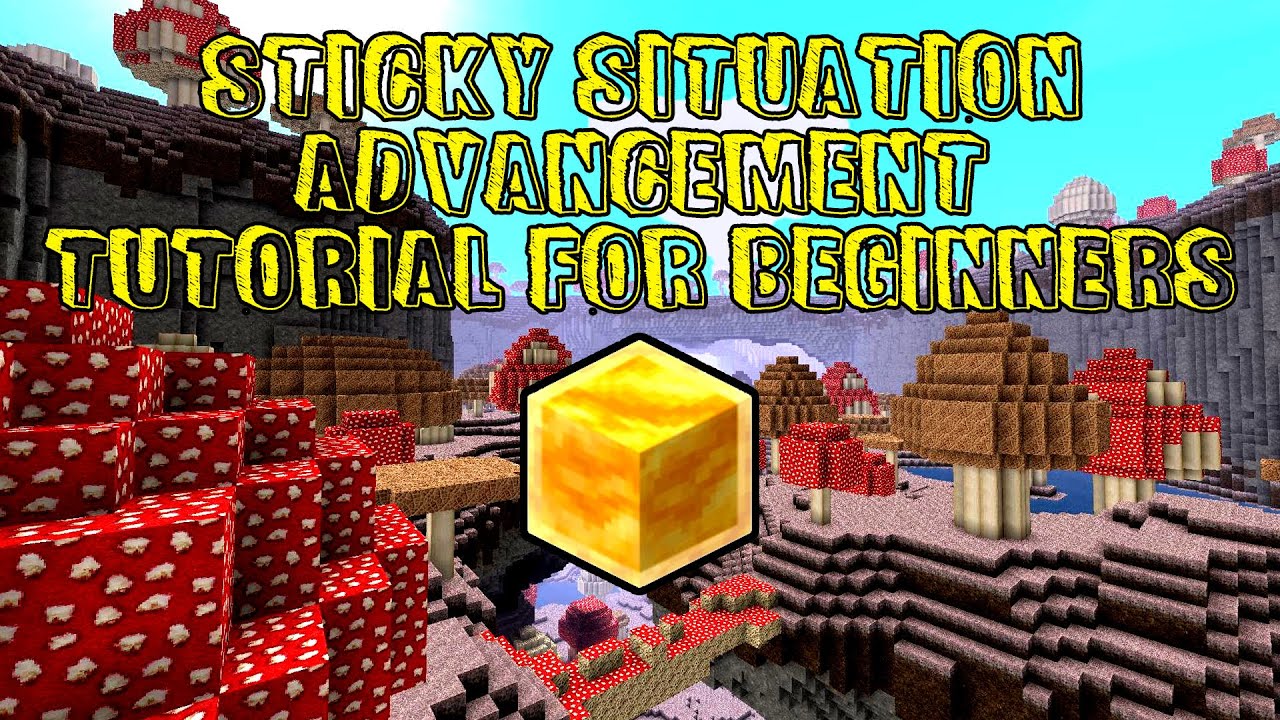 Sticky Situation Advancement in Minecraft (tutorial for begginers).