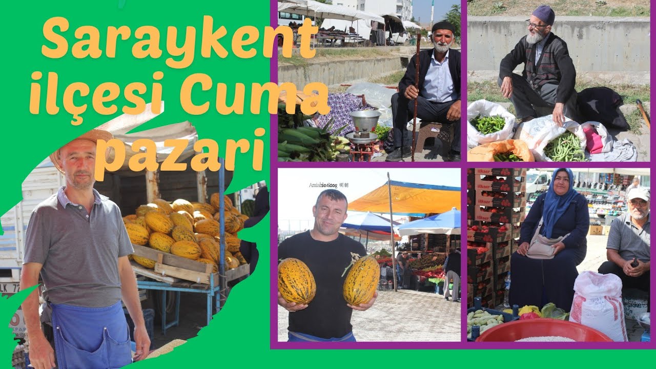 Saraykent ilçesi cuma günü kurulan Sebze ve meyve pazarında Sebze ve meyveleri kendin seçiyon