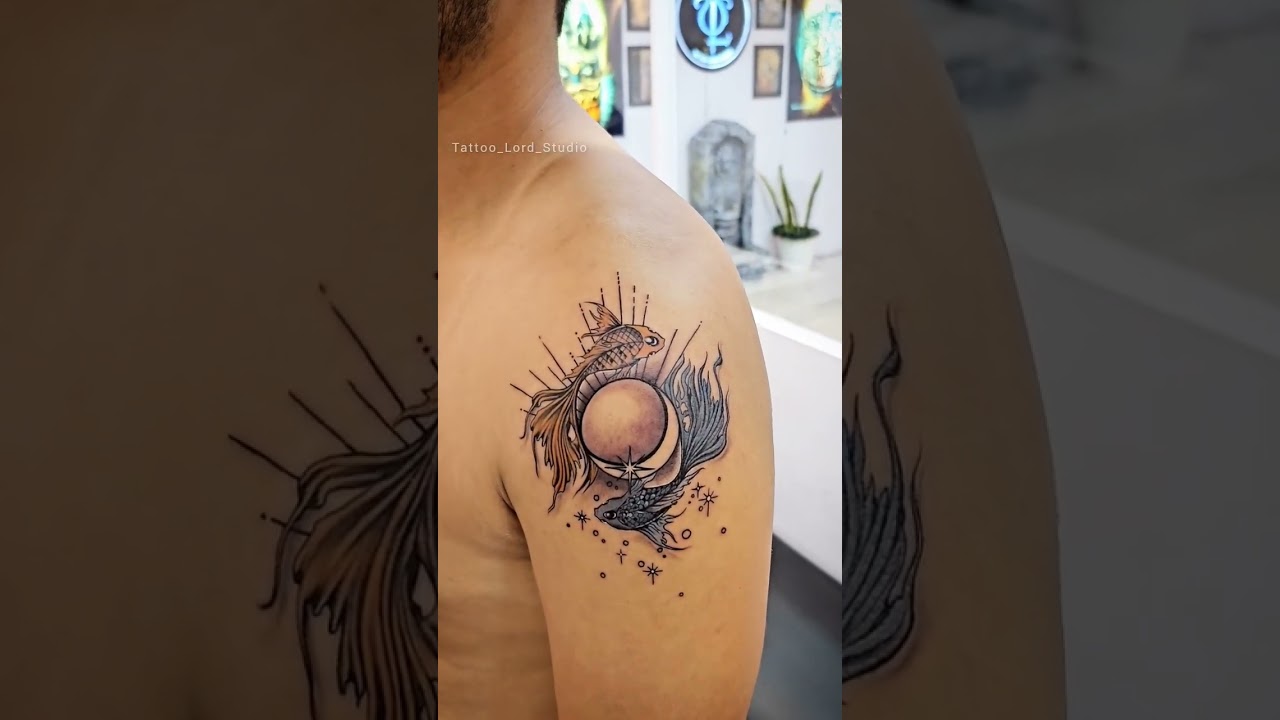 The Sun and moon tattoois a represetation of two opposing powers ☀️🌙