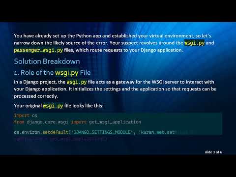 How to Fix the 500 Server Error in Your Django App on cPanel