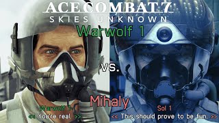 Warwolf 1 vs. Mihaly | F-22A | Ace Combat 7: Skies Unknown
