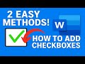 How to Add Check Boxes in Word (Simple &amp; Quick Method)