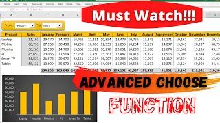 Excel CHOOSE Function Advanced | How to use Excel Choose Function for Analysis [Must Watch!!!]