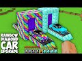 Which CAR IS BETTER RAINBOW VS DIAMOND in Minecraft ? RAINBOW DIAMOND PORTAL for UPGRADE CAR !