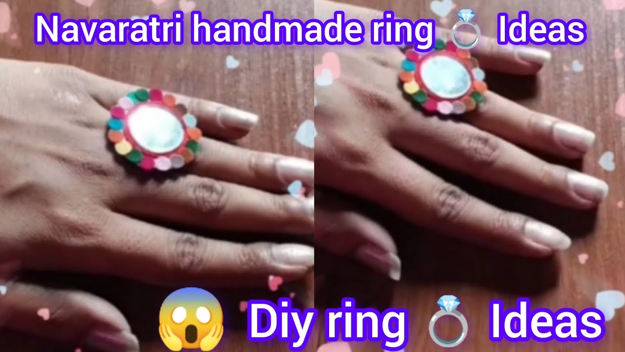 Navaratri Rings Navaratri jewellery handmade at home ring💍 Ideas#diy#navaratri# ...