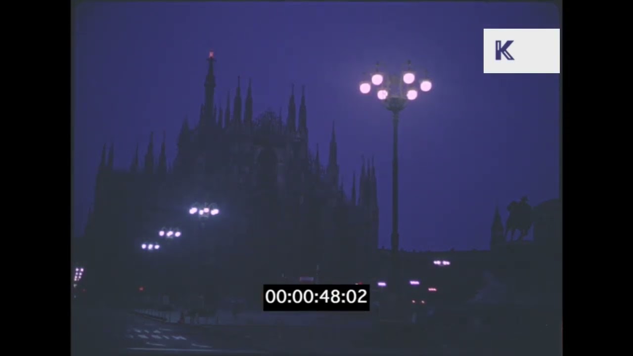 1960s Italy Milan Cathedral At Night