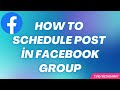 How To Schedule Post In Facebook Group 2025 | Schedule Facebook Post