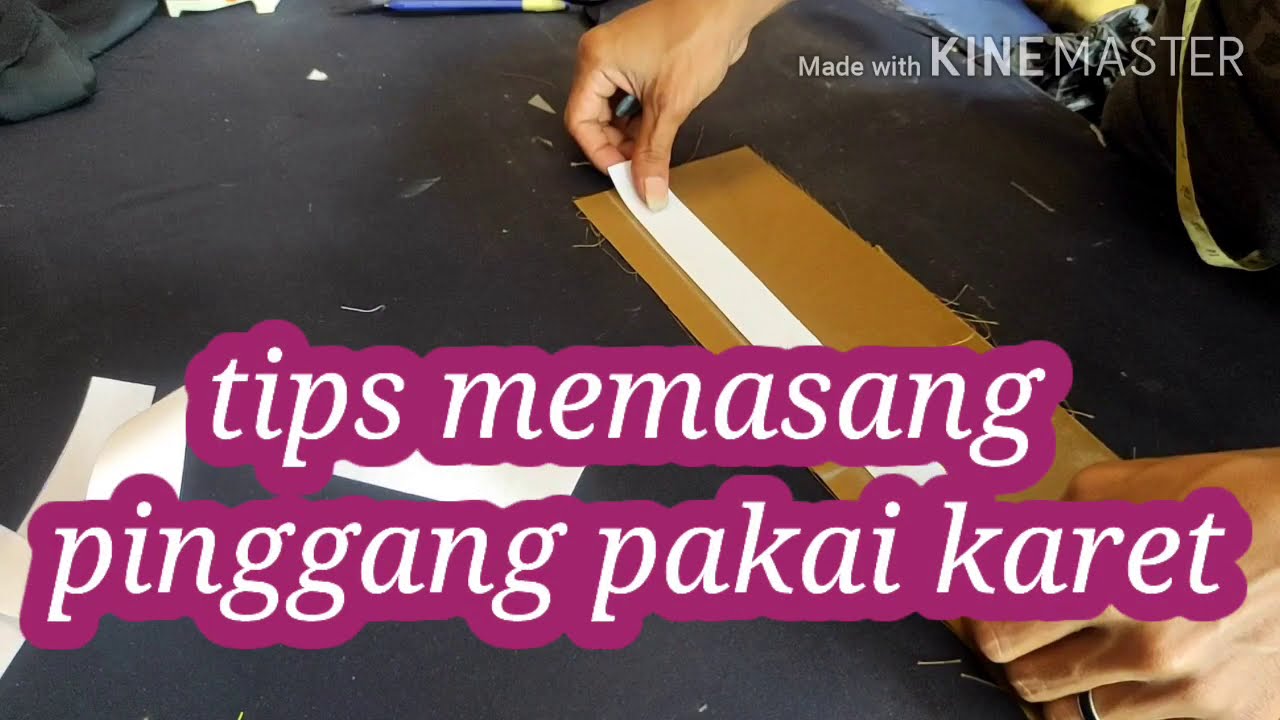 TIPS/CARA MEMBUAT & MEMASANG PINGGANG ROK MEMAKAI KARET.