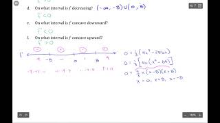 Curve Sketching: Intervals of Inc and Concavity: Cubic Polynomial 3