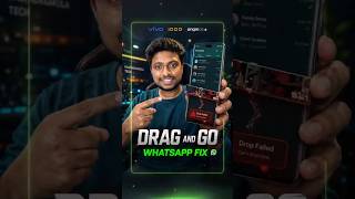 Origin OS Drag & Go Fix 🔥 | WhatsApp Drop Not Working Solution! #kaathuvaakulatech #vivoiqoo #tech