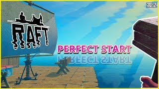 THE PERFECT START! Raft Solo Survival Gameplay Ep1