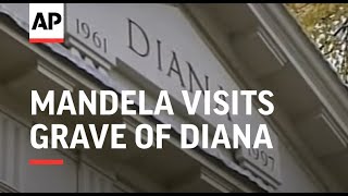 Former president visits grave of Diana