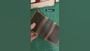 Vertical bifold wallet from crazy horse  leather