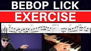 BEBOP EXERCISE: Essential II-V-I Jazz Improvisation. A bebop lick - improve your jazz improvisation.