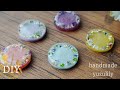 🌹【UVレジン】押し花リースレジンブローチの作り方🌸Handmade/DIY/Resin/押し花/ハンドメイド