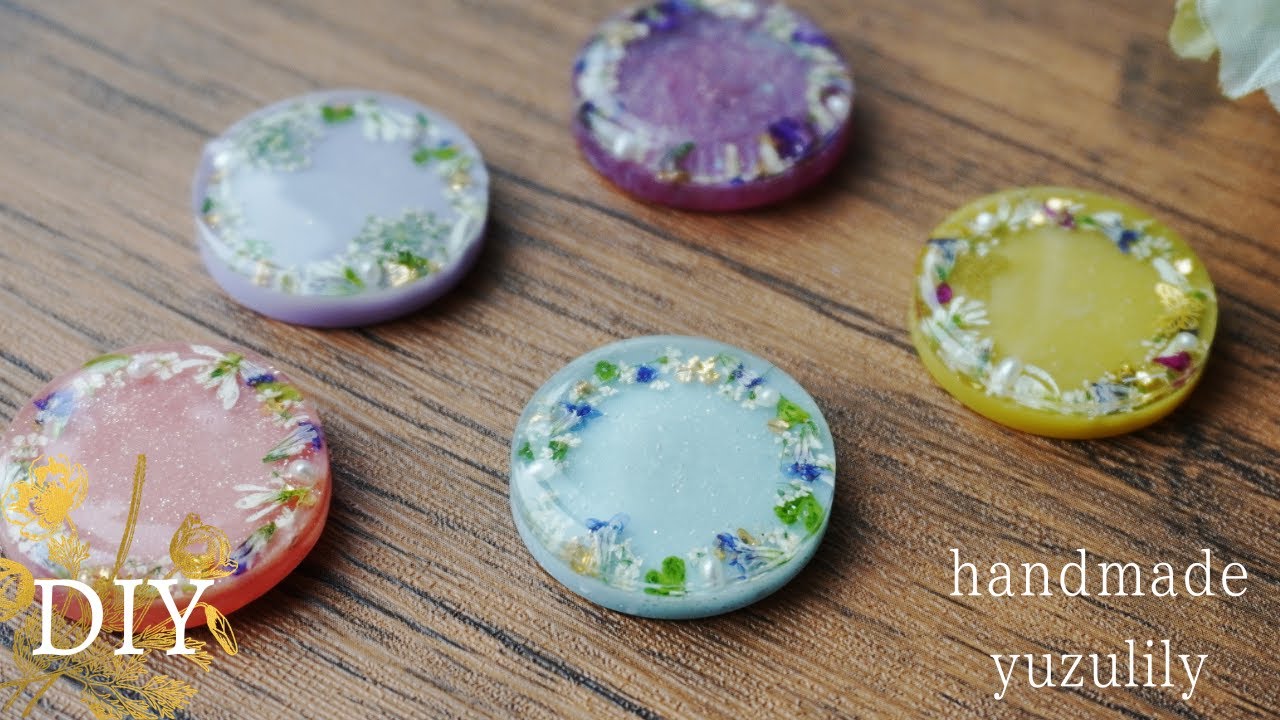 🌼【UVレジン】押し花リースレジンブローチの作り方/Handmade/DIY