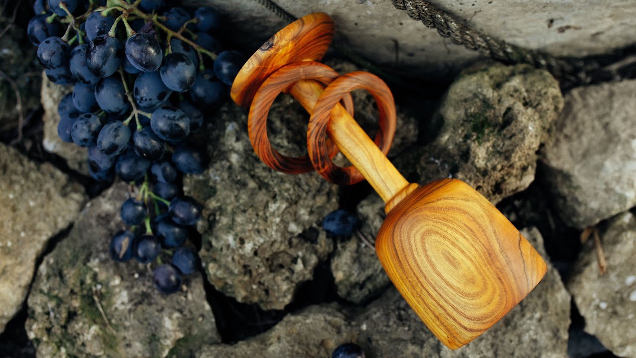 Woodturning Incredible Wooden Goblet with rings! Деревянный бокал с