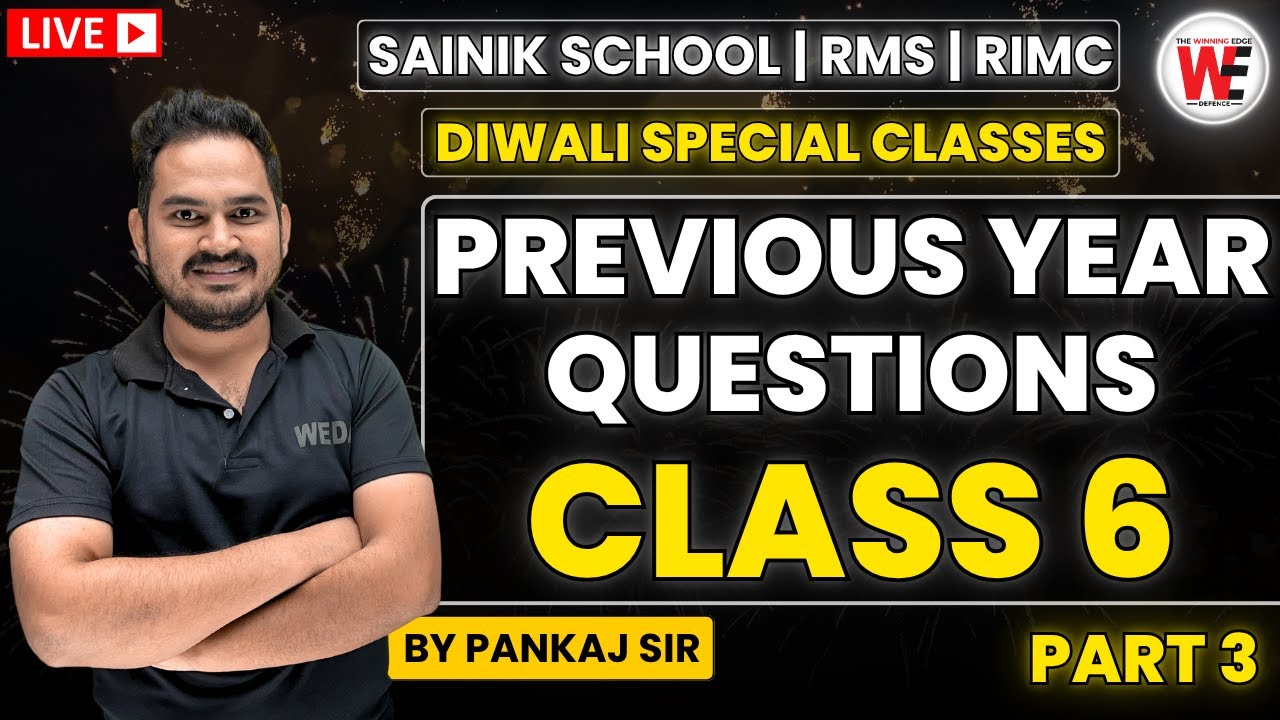 PREVIOUS YEAR QUESTIONS | Sainik School | RMS | RIMC | JNV Entrance Exam Preparation