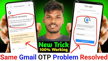 Same Gmail OTP Problem Resolved 2025-26 l How to Recover Gmail Without verification code l Gmail Fix