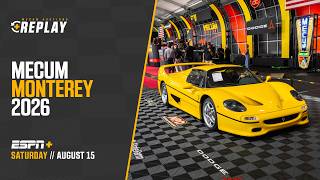 Mecum Auctions Monterey 2026 Replay Saturday August 15th