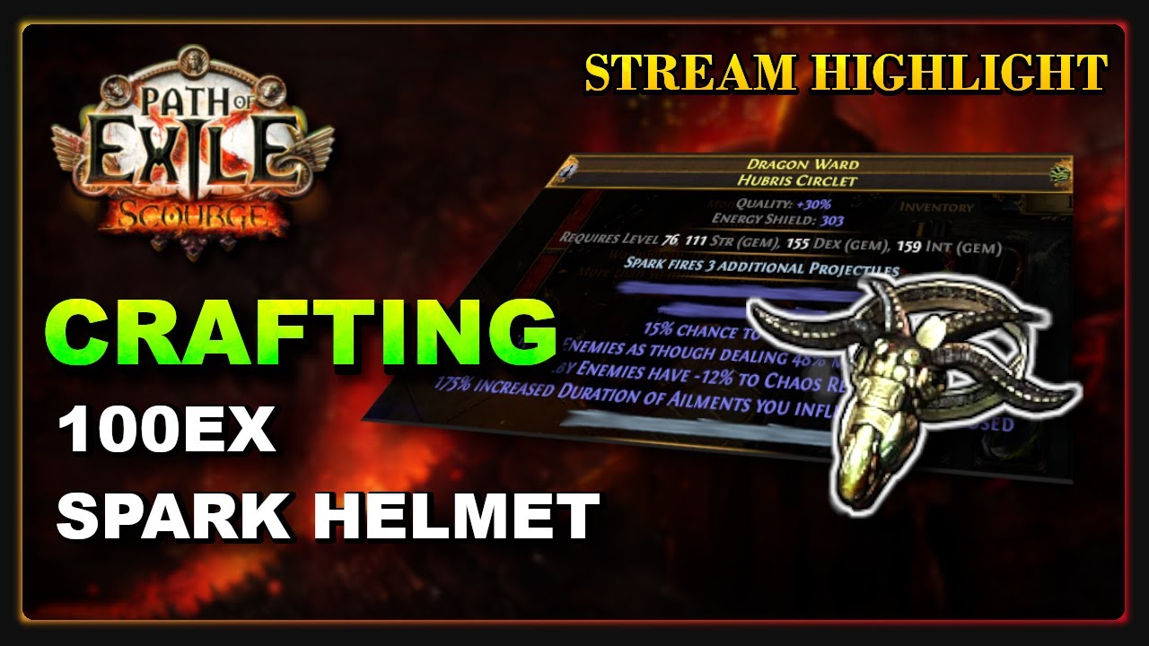 PoE 3.16 - Crafting a 100ex Spark Helmet