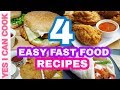 4 Easy FAST FOOD Recipes To Make At Home by (YES I CAN COOK) #Fast-food #Homemade