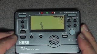 Korg TM-50 Combo Tuner Metronome Review/Tutorial