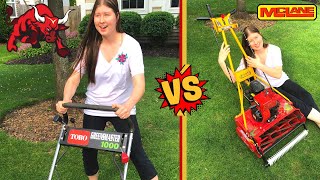 Reel Mower VS. Greensmower : WHO WILL WIN?!? McLane Reel Mower or Toro GREENSMASTER 1000 ?
