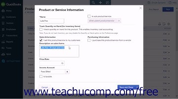 QuickBooks Online Plus 2015 Tutorial Creating Finance Charge Items Intuit Training