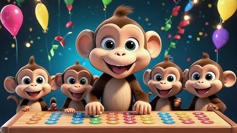 Five Little Monkeys Jump and Count | Fun Counting Song for Kids | Nursery Rhymes in English