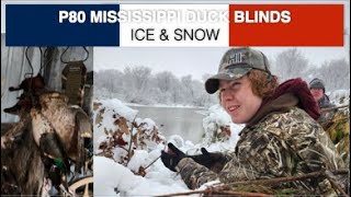 Huttes du Mississippi: Neige et Glace - US MN November 2023 - Mississippi Duck Blinds: Ice and Snow