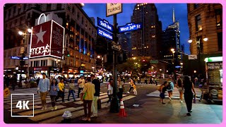 4K NEW YORK Walking tour - Fifth Avenue at sunset, MANHATTAN, NYC