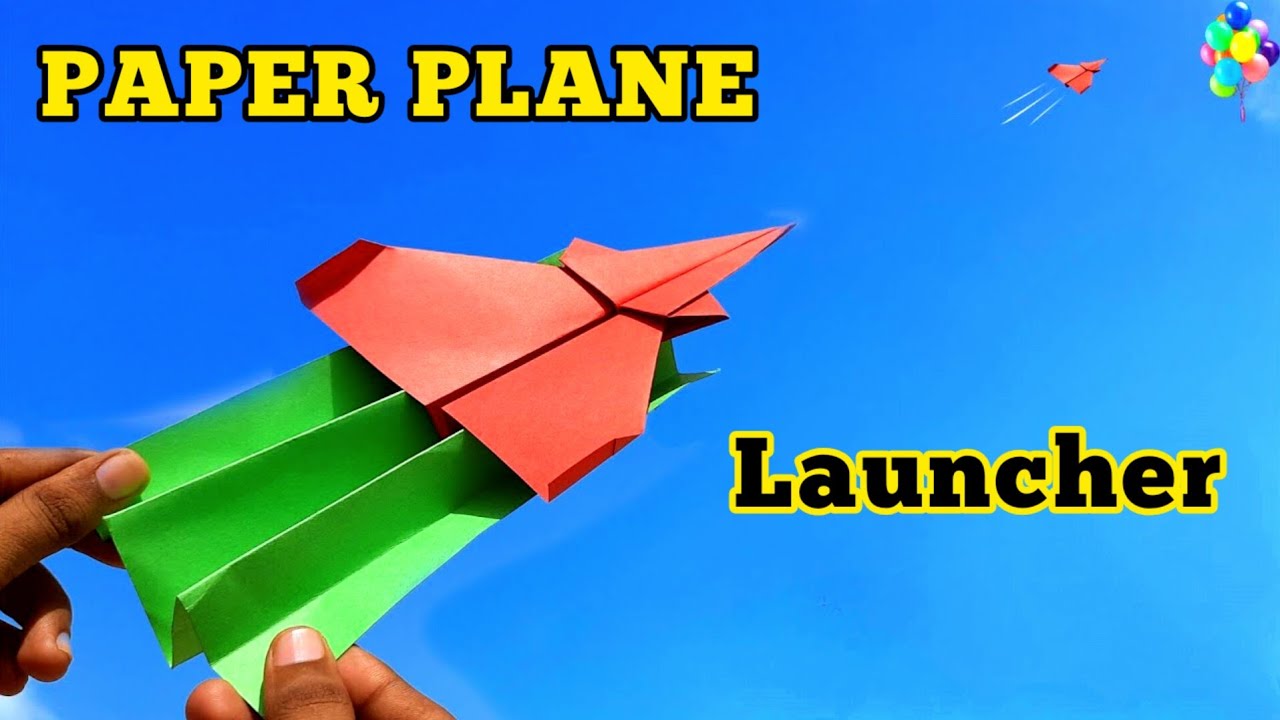How to make paper plane launcher paper airplane launcher flying